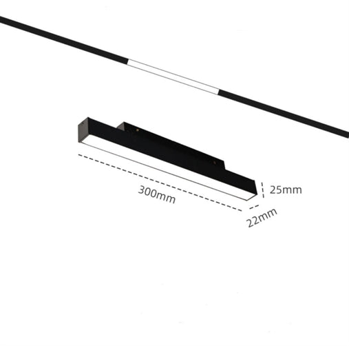 Barra led magnetica 48v dc 10w per binario ad incasso