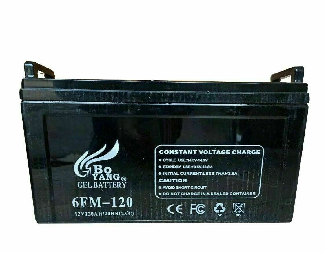 Batteria 120ah 12v agm fotovoltaico pannelli energia solare nautia camper amp