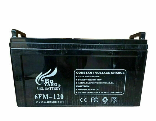 Batteria 120ah 12v agm fotovoltaico pannelli energia solare nautia camper amp