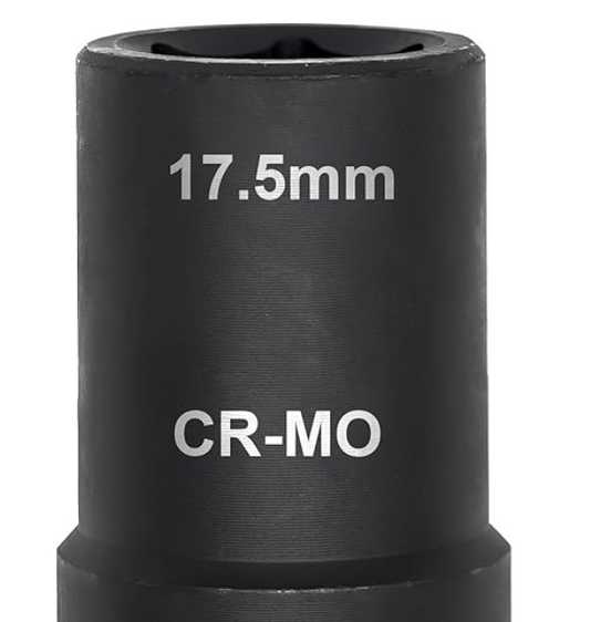 Chiave a bussola per dadi da 17,5 cr-mo, 1/2" per cerchioni in alluminio speciali per cambio ruota