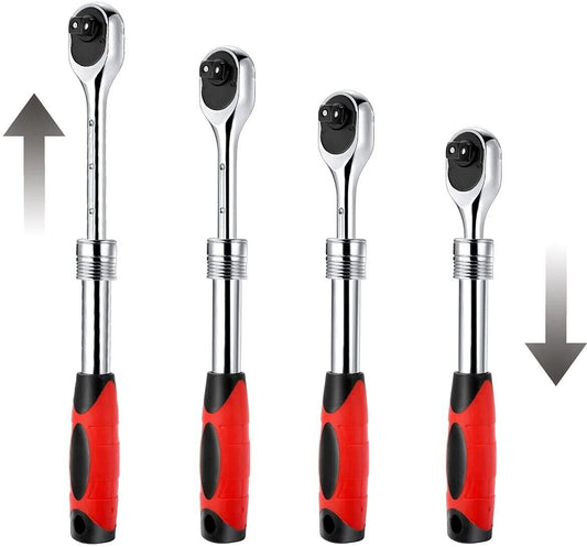 Chiave a cricchetto 1/2" telescopico reversibile manico allungabile
