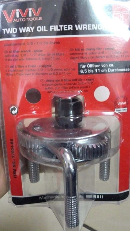 Chiave autostringente per filtro olio motore auto moto da 6,3 11 cm