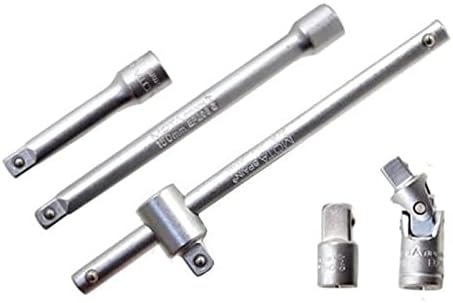 Chiave manico a t da 3/8 + 2 prolunghe snodoe adattatoreacciaio chrome vanadium