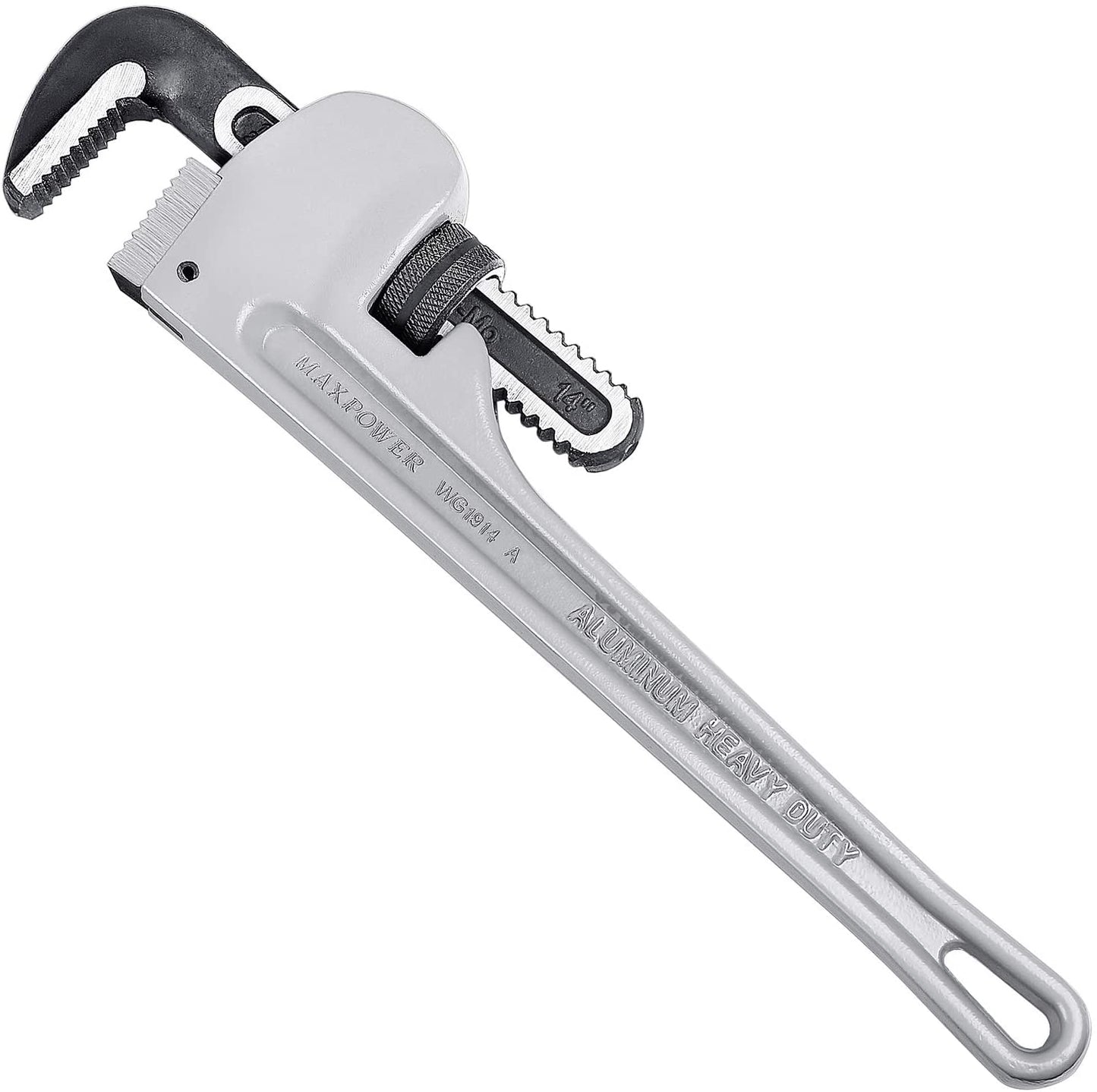 Chiave per tubi dritta in alluminio, chiave per idraulica da 35,5 cm, diametro di serraggio da 48mm
