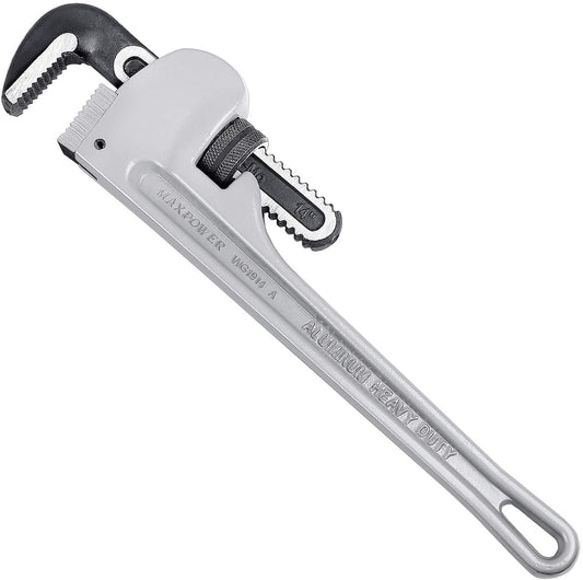 Chiave per tubi dritta in alluminio, chiave per idraulica da 35,5 cm, diametro di serraggio da 48mm