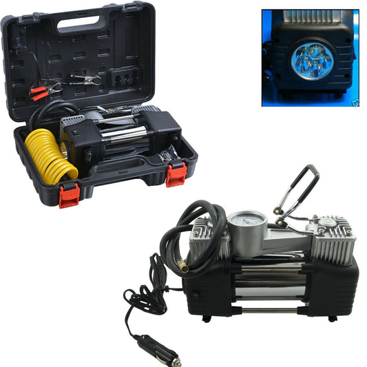 Compressore con valigetta a 2 cilindri 12v 85l 150 psi per auto viaggio o casa