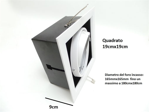 Faretto incasso ar111 orientabile led portalampada ghiera