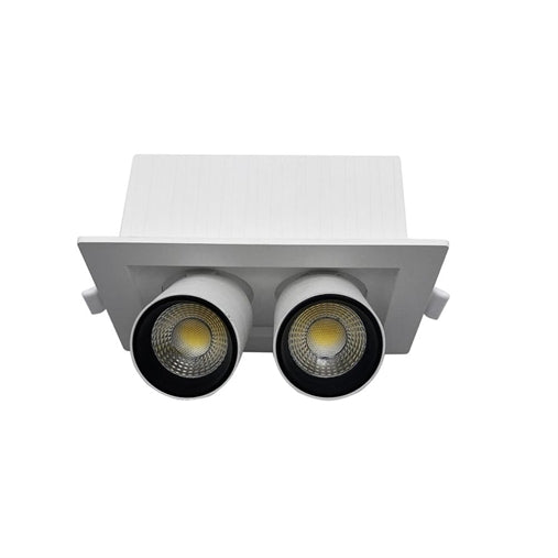 Faretto led da incasso 12w 220v bianco switch doppio cono orientabile sl34a-12w
