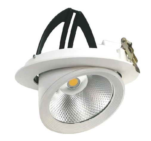 Faro led cob 40w a incasso orientabile 360 gradi 220v foro incasso 180-185 mm