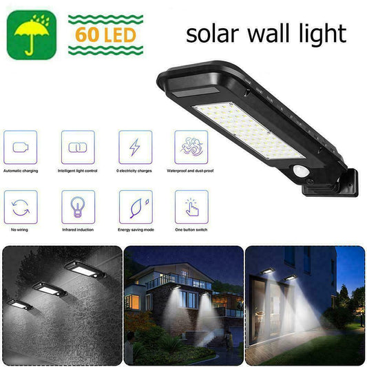 Faro lampione stradale pannello solare fotovoltaico sensore 60