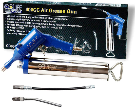 Ingrassatore ad aria compressa pistola ingrassatrice pompa per grasso da 400 cc, 1200psi - 6000psi