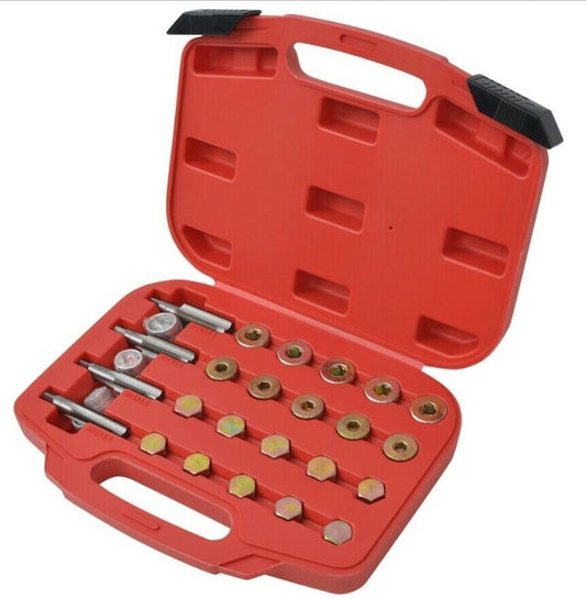 Kit rifilettatore riparazione filettatura tappo coppa di scarico dell' olio 64 pz o 114pz