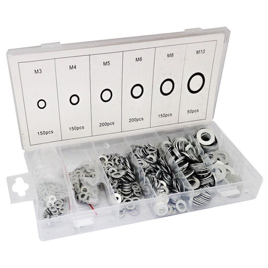 Kit rondello acciaio 900 pz elastiche circolari assortite