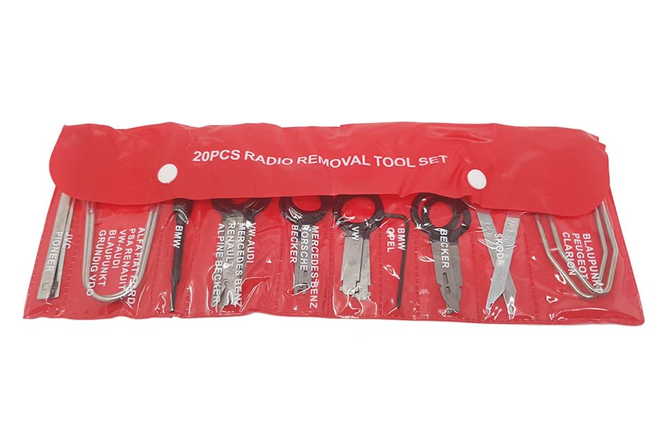 Kit set 20 pz per rimozione istallazione montaggio autoradio auto camper