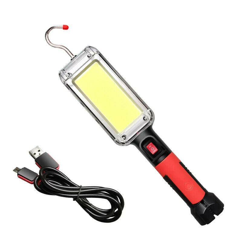 Lampada torcia lavoro base calamitata portatile 20w led ricaricabile