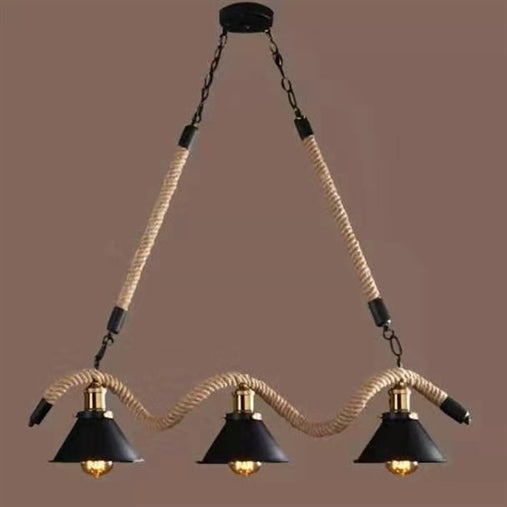 Lampadari a corda di canapa ms01-3