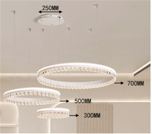Lampadario a led con luci incorporato v624