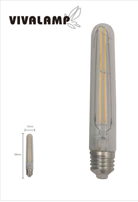 Lampadina led e27 6w modello t35 trasparente lampadine attacco grosso vite t35-6w