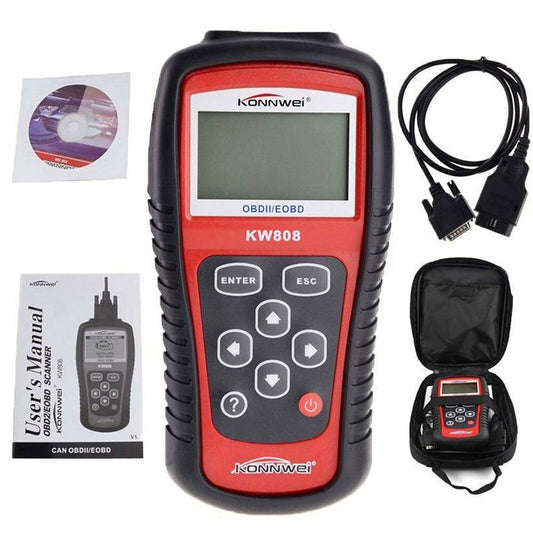 Lettore codice diagnostico kw808 diagnosi obd2 scanner strumento analisi obdii