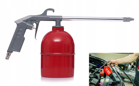 Pistola lavaggio aria compressa per compressore serbatoio 1l nafta olio gasolio