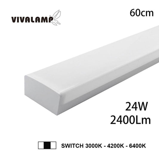 Plafoniera a led da 60 cm, 90 cm, 120cm o 150 cm bordo bianco
