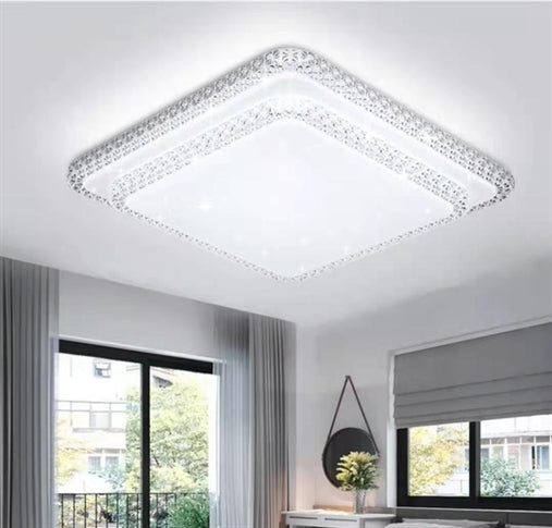 Plafoniera led da 48w 53cm design elegante, lampada a parete effetto stellato pl-48w