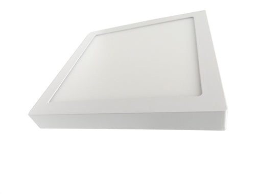 Plafoniera led quadrata  da soffitto, parete con rifinitura bianca