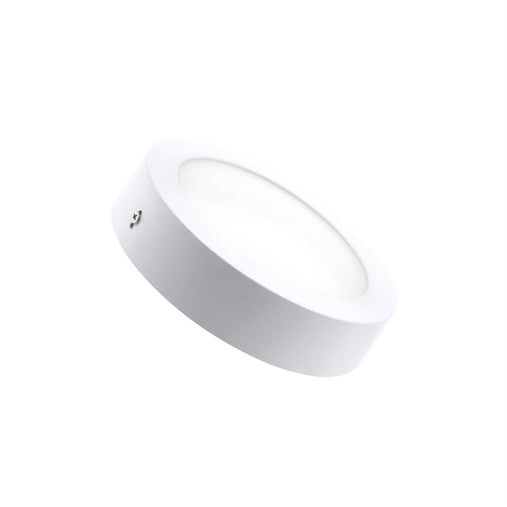 Plafoniera led rotonda da soffitto, parete con rifinitura bianca