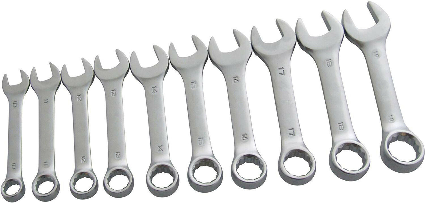 Set 10 chiavi combinate chiave corte misure 10-11-12-13-14-15-16-17-18-19 mm