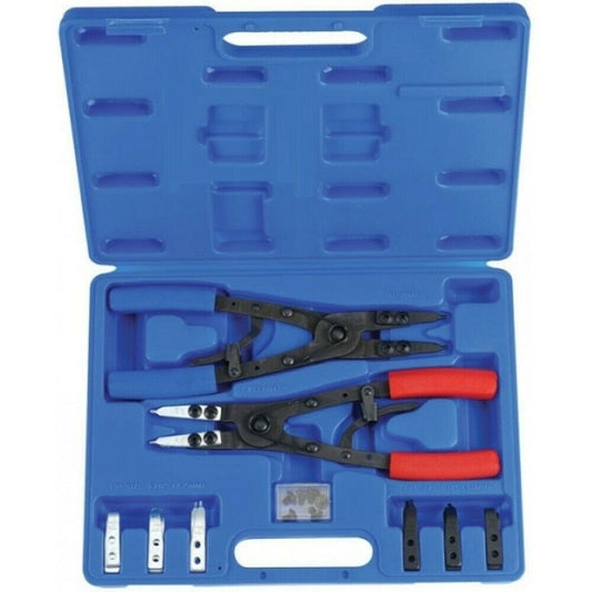 Set 2 pinze seeger con punte intercambiabili – anelli interni ed esterni