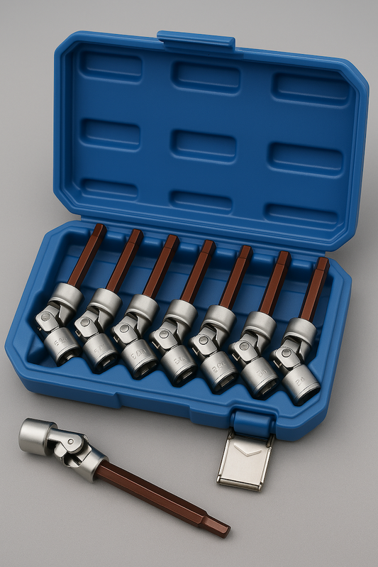 Set chiavi a bussola torx lunghe 134 mm 1/2" con snodo – precisione e affidabilità per ogni officina