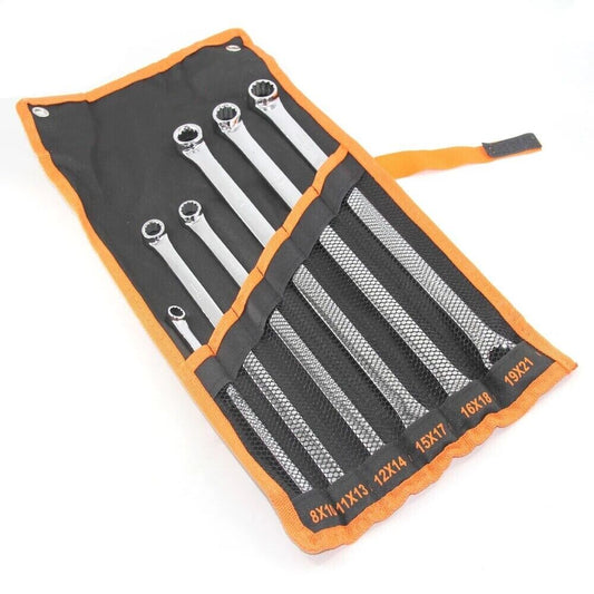 Set professionale di 6 chiavi combinate extra lunghe – precisione e affidabilità da 8 a 21mm
