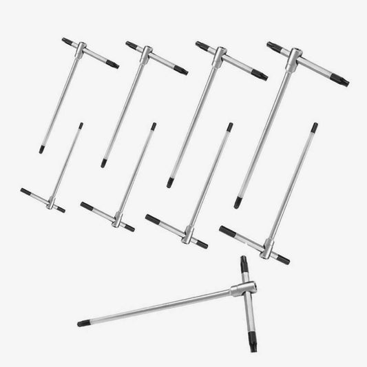 Set chiavi a torx 8 pz lunghe maschio asta scorrevole t8 - t40
