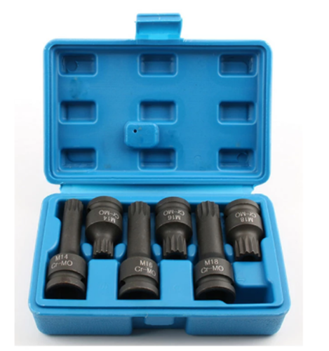 Set chiavi bussola millerighe impronta xzn 6pz impatto alta resistenza pro