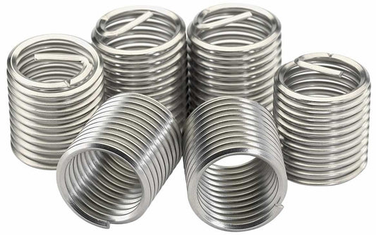 Set composto da 15 filetti di ricambio m10 in acciaio inox. altezza 9 mm.
