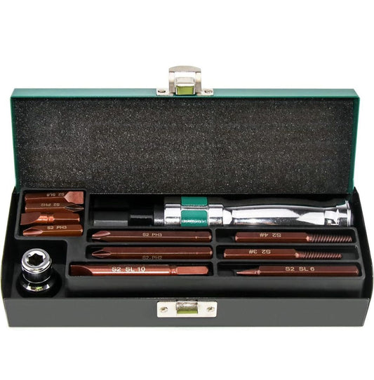 Set di cacciaviti a percussione, cacciaviti manuale a impatto + adattatore + punte, 12 pz 1/2"