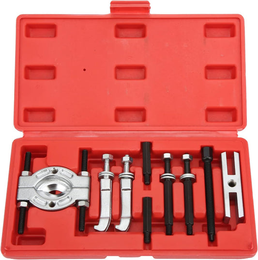 Set di estrattori per cuscinetti da 9 pezzi, mini separatore per cuscinetti con apertura minima/massima da 0,6 "a 2,2", divisore per cuscinetti con ganasce di separazione dei cuscinetti e aste di prol