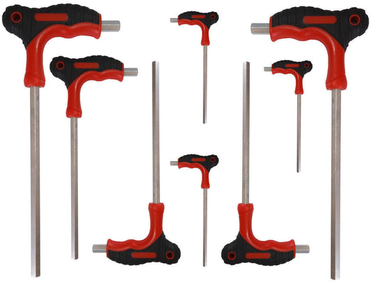 Set kit 8 pz chiavi chiave a te esagonali lunghe misura da 2 a 10mm