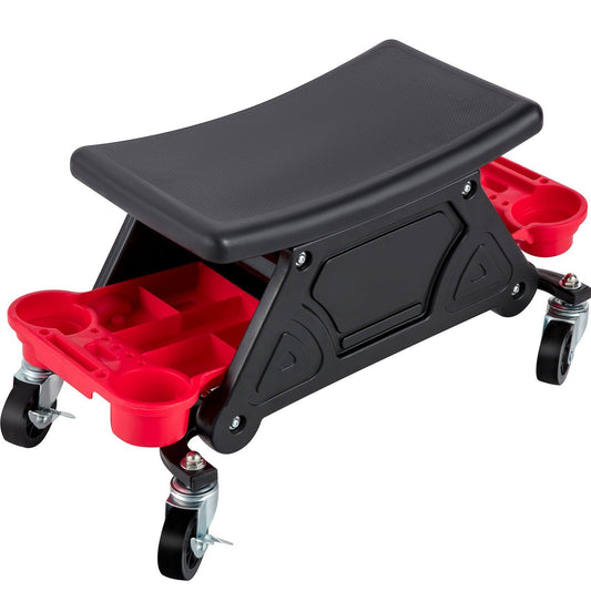 Sgabello da officina meccanico 136 kg sgabello carrello per auto moto con 4 ruote