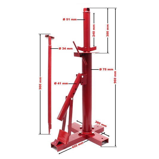 Smontagomme manuale per sostituzione ruote montaggio e smontaggio pneumatici
