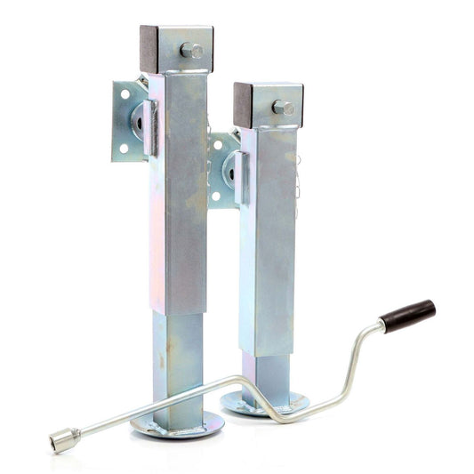 Stabilizzatori per rimorchio – set di 2 supporti pieghevoli, portata max 1350 kg per piede, robustezza e stabilità assicurate
