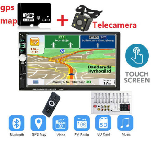 Stereo due din con gps e telecamera