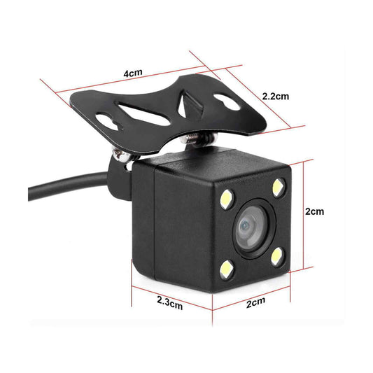 Telecamera retromarcia retrocamera con staffa auto camper suv filo colori 4 led