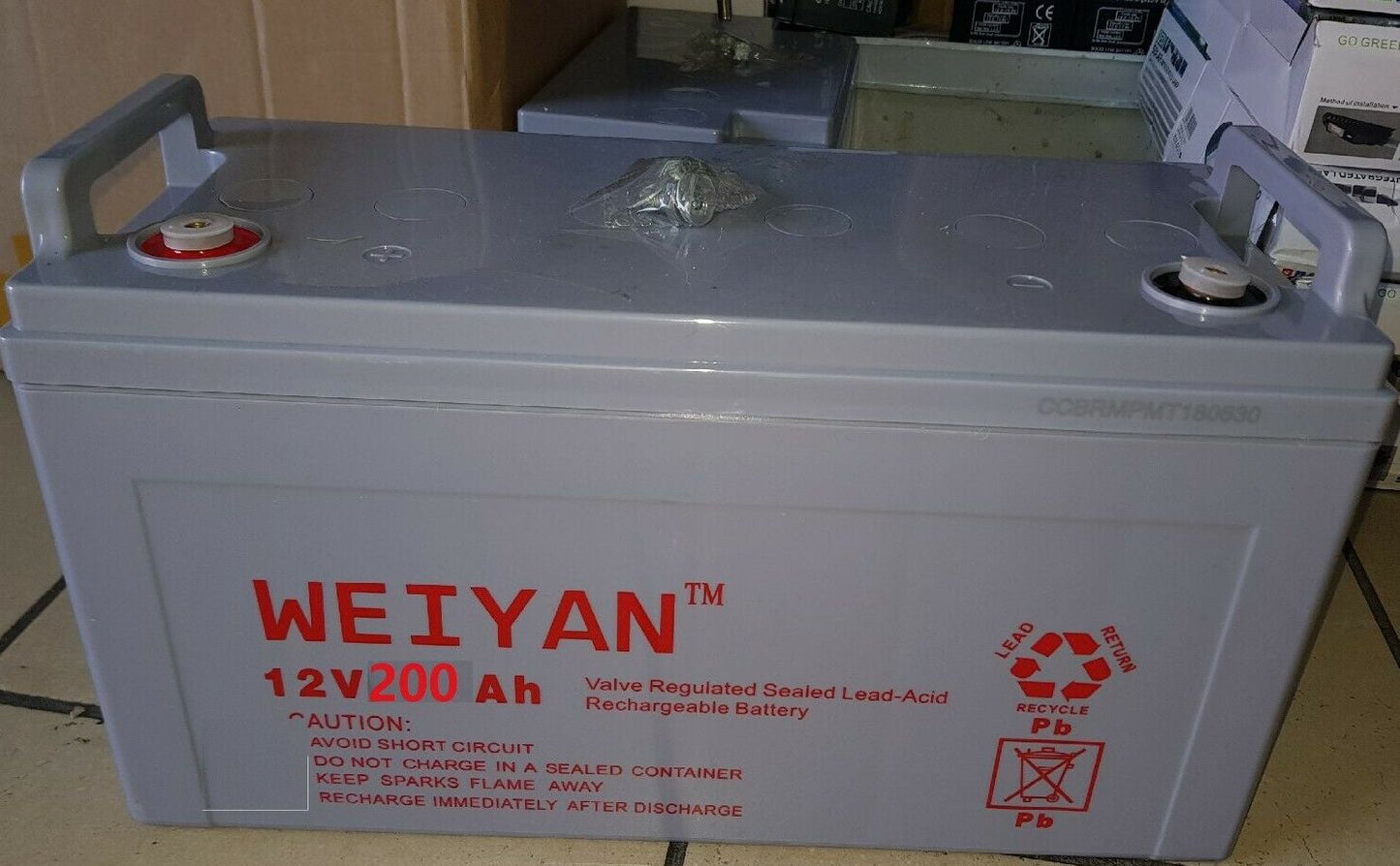 Batteria 200ah 12volt per kit fotovoltaico pannelli energia solare camper barca