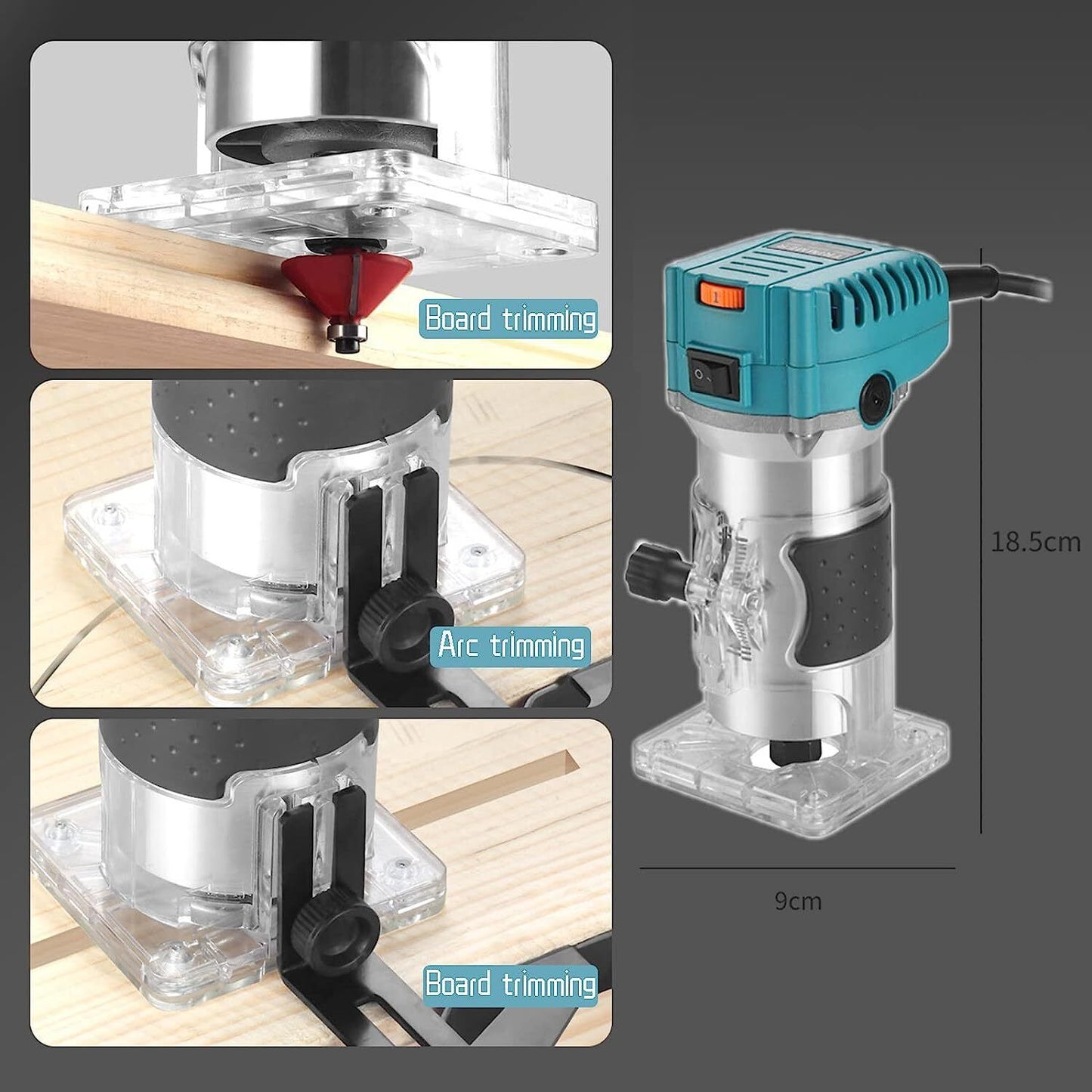 Fresatrice verticale elettrica rifilatrice fresa per legno trimmer 750W