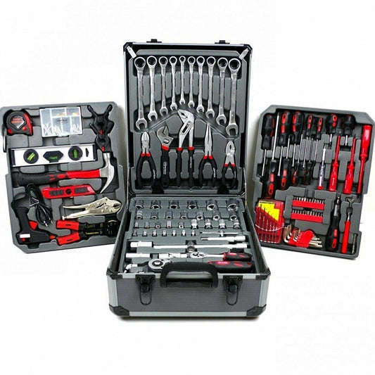 Set cassetta attrezzi trolley valigia kit utensili compresi 186 pezzi