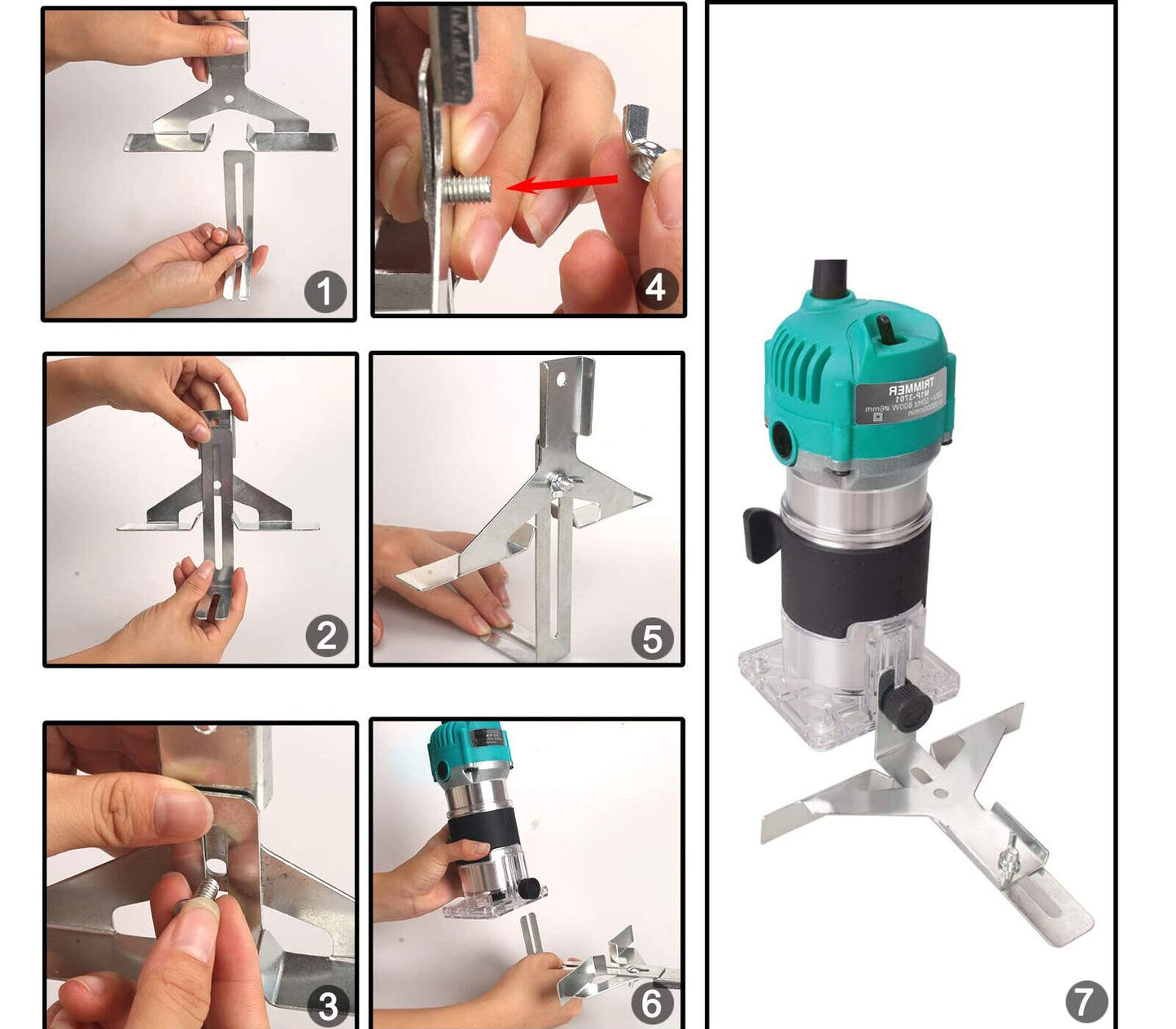 Fresatrice verticale elettrica rifilatrice fresa per legno trimmer 750W